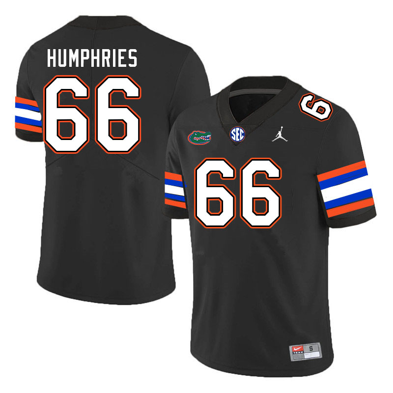 Men #66 Jaelin Humphries Florida Gators College Football Jerseys Stitched-Black - Click Image to Close